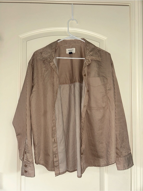 American Eagle Outfitters Other - American Eagle Outfitters Brown Striped Lightweight Shirt Jacket